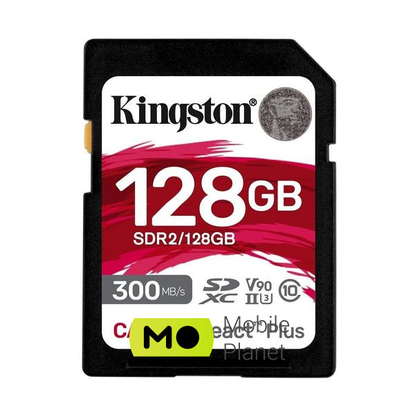 Карта пам'яті Kingston 128GB SDXC class 10 UHS-II U3 ​​Canvas React Plus (SDR2/128GB) (UA)