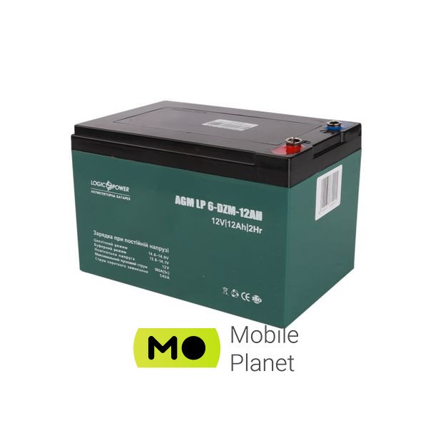 Аккумуляторная батарея LogicPower 12V 12Ah LP-6-DZM-12 (9172) (UA)