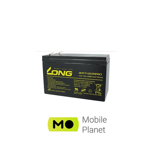 Акумуляторна батарея Long 12В-7Ач (28W) (WP7-12(28W)) (UA)