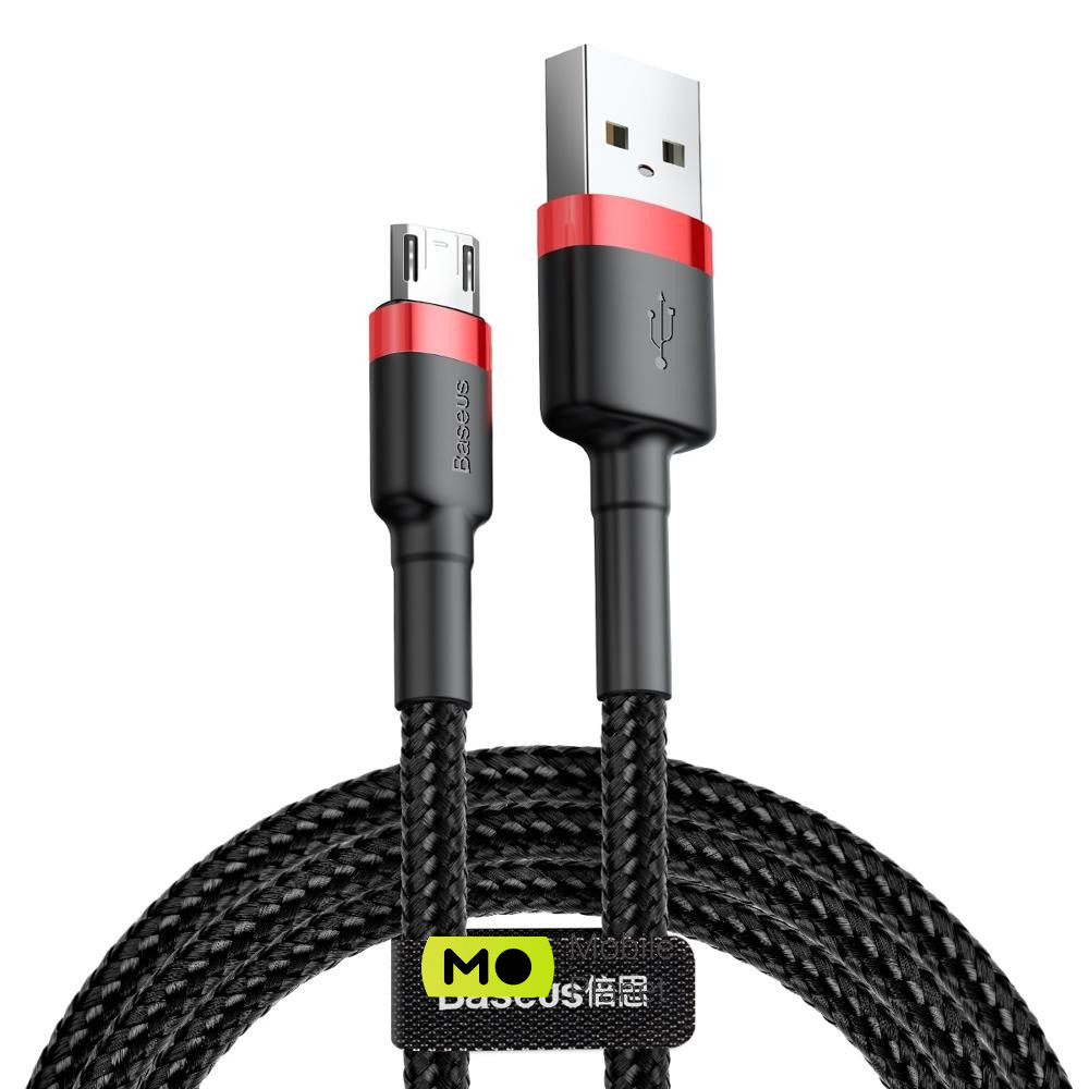 Baseus Cafule Cable USB For Micro 2.4A 2M Red+Black (CAMKLF-C91)