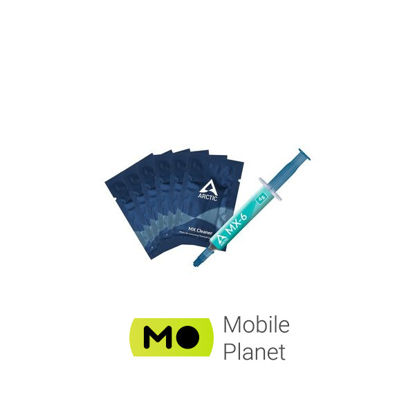 Термопаста Arctic MX-6 4g with 6 pcs MX Cleaner (ACTCP00084A) (UA)