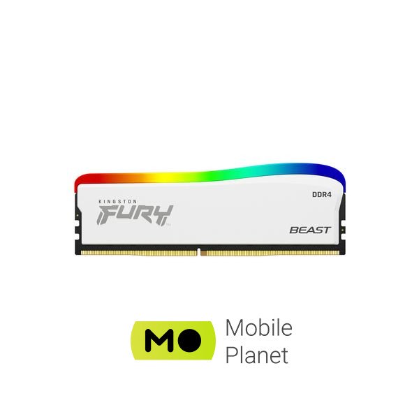 Оперативна пам'ять DDR4 8GB 3600 MHz Beast White RGB SE Kingston Fury (ex. HyperX) (KF436C17BWA/8) (UA)