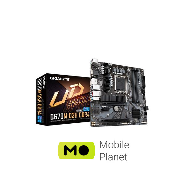 Материнская плата GIGABYTE Q670M D3H DDR4 (UA)