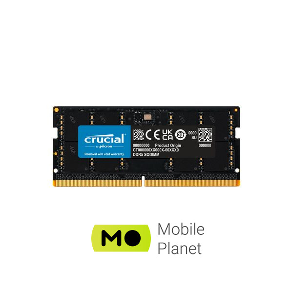 Оперативна пам'ять SoDIMM DDR5 32GB 4800 MHz Micron (CT32G48C40S5) (UA)