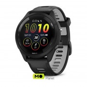 Garmin Forerunner 265 Black Bezel and Case w. Black/Powder Gray Silicone Band (010-02810-00/10/50)
