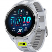 Garmin Forerunner 965 Titanium Bezel w. Whiteston Case and Whiteston/Powder Gray S. Band (010-02809-01/11)