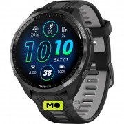 Garmin Forerunner 965 Carbon Gray Titanium Bezel w. Blk Case and Blk/Powder Gray S. Band (010-02809-00/10)