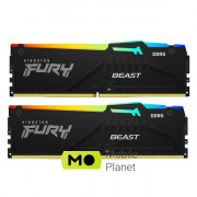 DDR5 32GB (2x16GB) 5600 MHz FURY Beast RGB Kingston Fury (ex.HyperX) (KF556C40BBAK2-32) (UA)