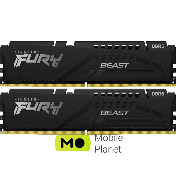 Оперативная память DDR5 64GB (2x32GB) 5600 MHz FURY Beast Black Kingston Fury (ex.HyperX) (KF556C40BBK2-64) (UA)