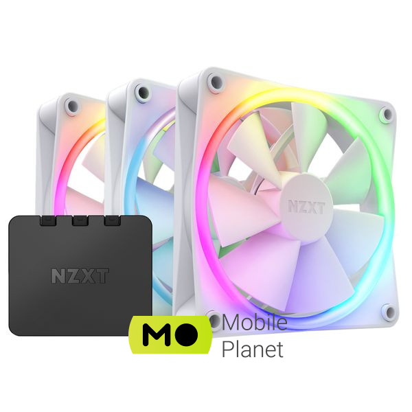 Кулер для корпусу NZXT F120RGB Triple (White) (RF-R12TF-W1) (UA)