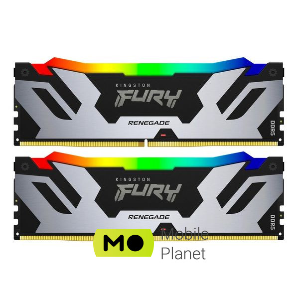 Оперативна пам'ять DDR5 32GB (2x16GB) 6400 MHz Renegade Silver RGB Kingston Fury (ex. HyperX) (KF564C32RSAK2-32) (UA)