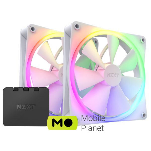 Кулер для корпусу NZXT F140RGB Twin (White) (RF-R14DF-W1) (UA)
