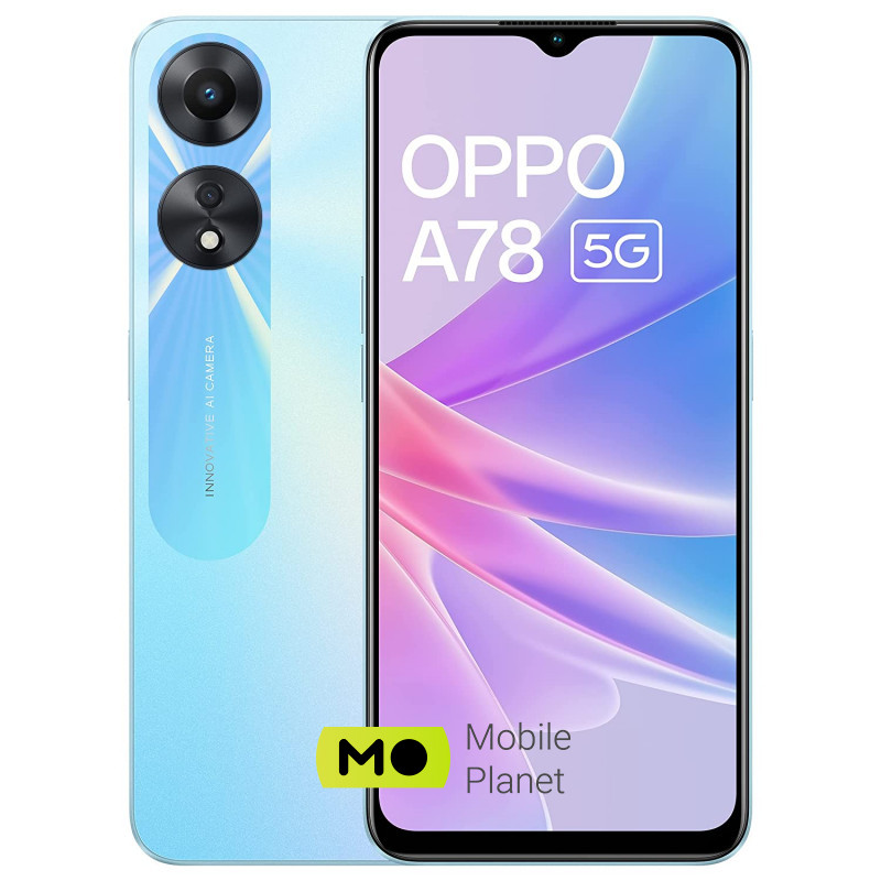 Мобильный телефон OPPO A78 5G 4/128GB Glowing Blue