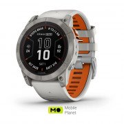 Garmin Fenix ​​7X Pro Sapphire Solar Titanium w. Fog Gray/Ember O. Band (010-02778-14/15)