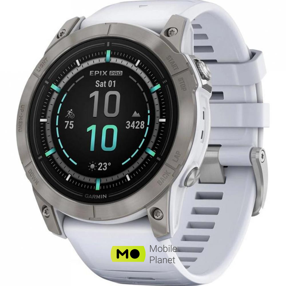 Garmin Epix Pro Gen 2 Sapphire 51mm Titanium w. Whitestone Band (010-02804-10/11)