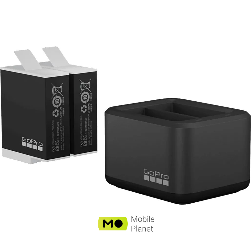 GoPro Dual Battery Charger + Battery Enduro 2 ПК для HERO11/10/9 (ADDBD-211)
