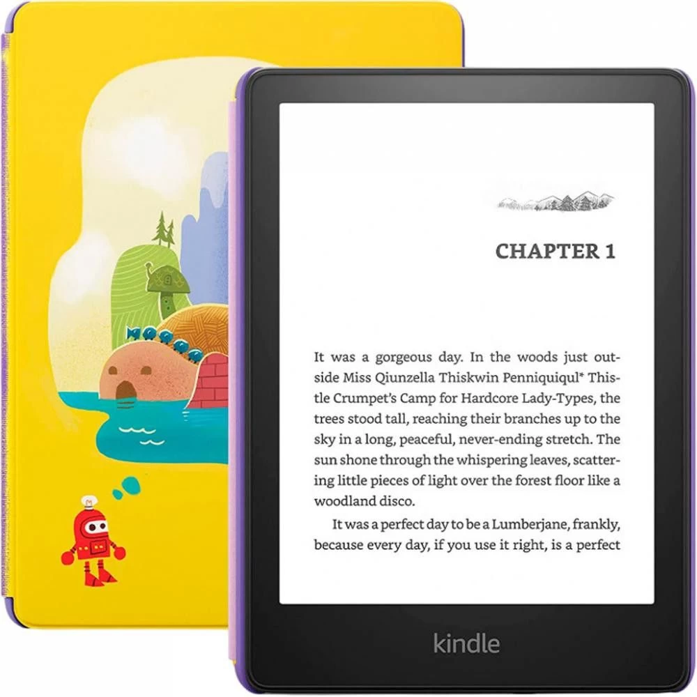 Електронна книга Amazon Kindle Paperwhite Kids 11th Gen. 2021 Black with Robot Dreams cover