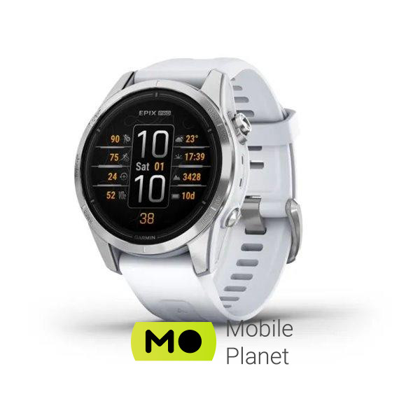 Garmin Epix Pro Gen 2 42mm Silver w. Whitestone Band (010-02802-00/01)