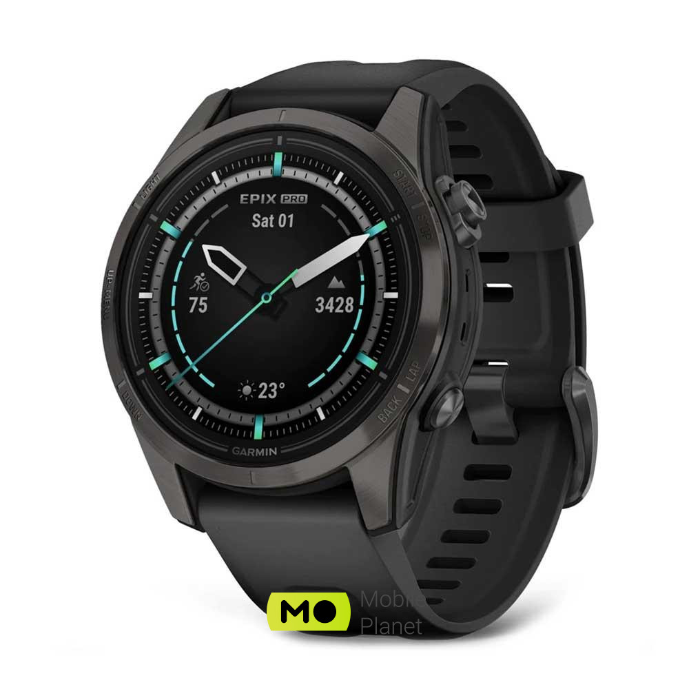 Garmin Epix Pro Gen 2 Sapphire 42mm Carbon G. DLC Ti. with Black Band (010-02802-14/15)