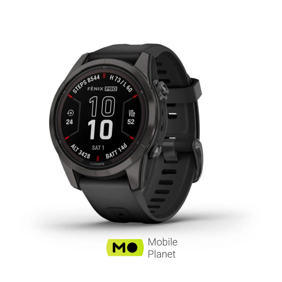 Garmin Fenix ​​7S Pro Sapphire Solar Carbon G. DLC Tit. with Black Band (010-02776-10/11)
