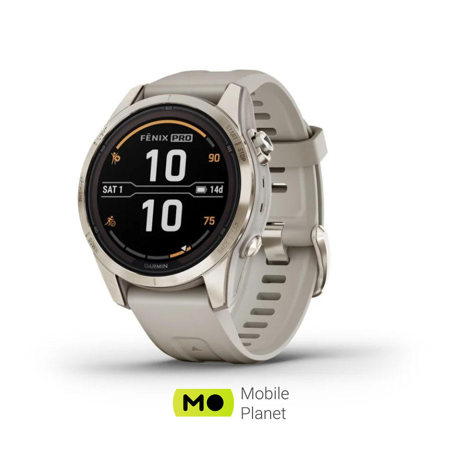 Garmin Fenix 7S Pro Sapphire Solar Soft Gold w. Light Sand Band (010-02776-14/15)