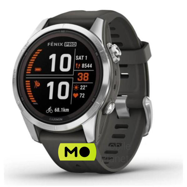 Garmin Fenix ​​7S Solar Silver w. Graphite Band (010-02776-00/01)