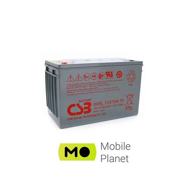 Аккумуляторная батарея CSB XHRL12475W, 12В 118.8 Ач (XHRL12475W) (UA)