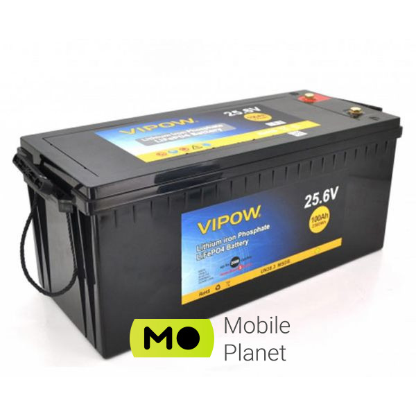 Акумуляторна батарея LiFePo4 Vipow LiFePO4 25.6V-100A (LiFePO4256-100/80) (UA)