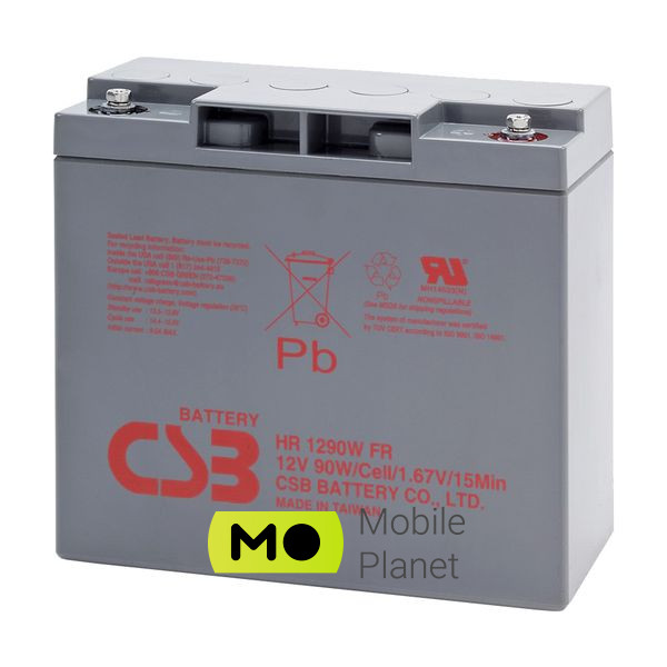 Аккумуляторная батарея CSB 12В 18 Ач (HR1290W) (UA)