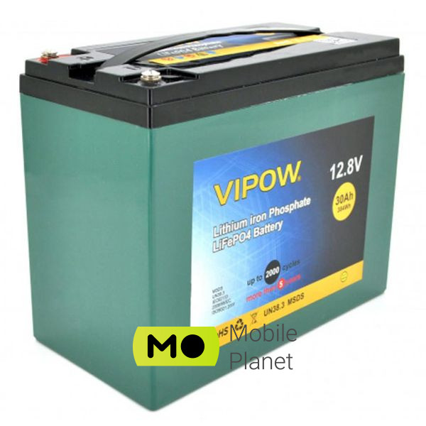 Аккумуляторная батарея LiFePo4 Vipow LiFePO4 12.8V-30A (LiFePO4128-30/25) (UA)