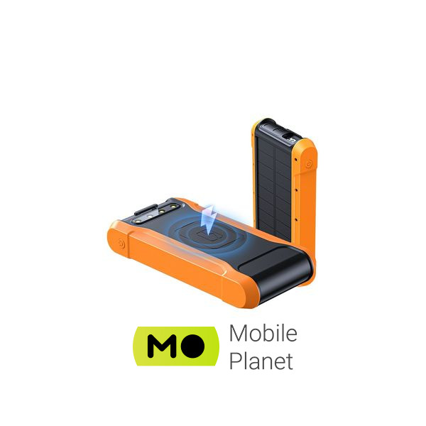 Мобільна батарея PowerPlant 20000mAh, PD/18W, QC3.0, USB-C, USB-A*2, Wireless, Solar panel (PB930487) (UA)