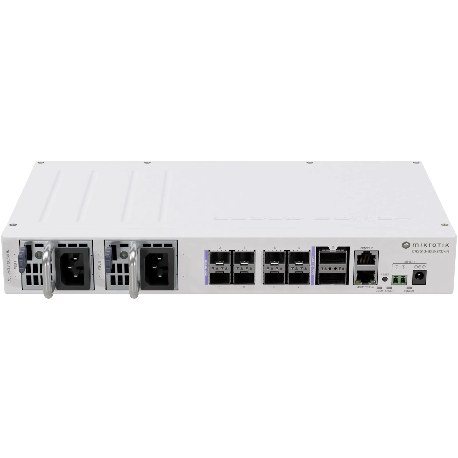 Комутатор мережевий Mikrotik Cloud Router Switch CRS510-8XS-2XQ-IN (CRS510-8XS-2XQ-IN) (UA)