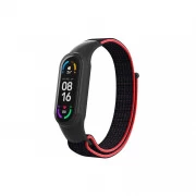 Ремешок для фитнес браслета Armorstandart нейлоновый для Xiaomi Mi Band 7/6/5/4 Black/Red (ARM67843) (UA)