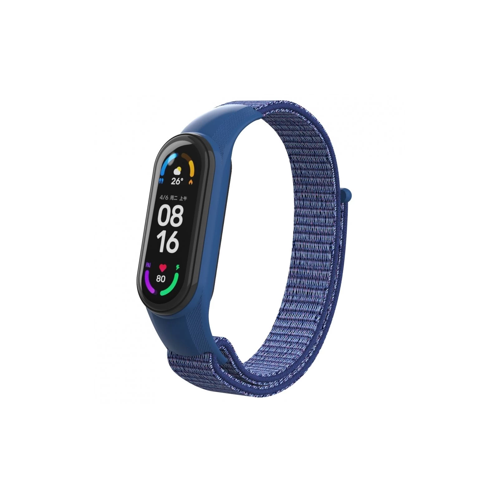 Ремешок для фитнес браслета Armorstandart нейлоновый для Xiaomi Mi Band 7/6/5/4 Blue (ARM67841) (UA)