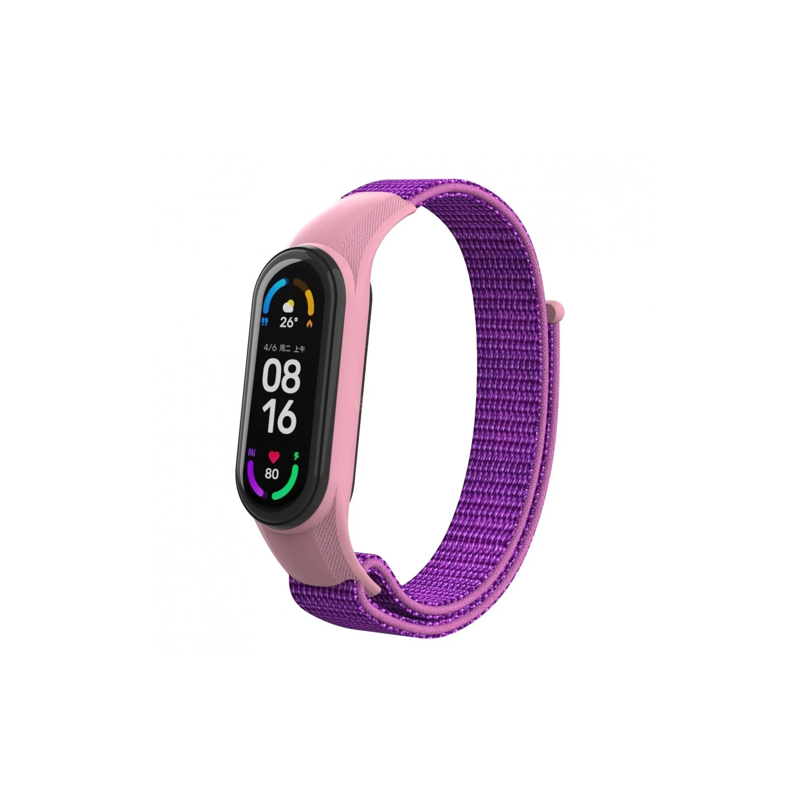 Ремінець для фітнес браслета Armorstandart нейлоновий для Xiaomi Mi Band 7/6/5/4 Purple (ARM67854) (UA)
