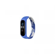 Ремешок для фитнес браслета BeCover Elastic Nylon Style для Xiaomi Mi Smart Band 5/6 (Size L) Blue-White (706162) (UA)