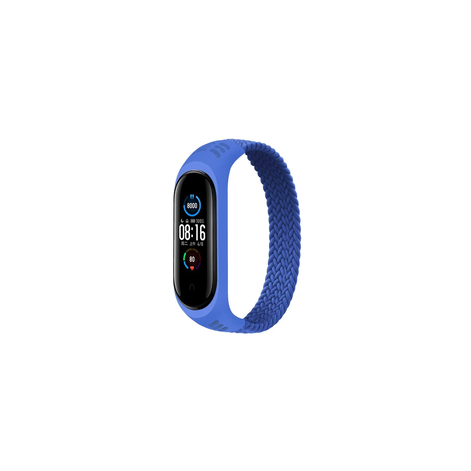 Ремінець для фітнес браслета BeCover Elastic Nylon Style для Xiaomi Mi Smart Band 5/6 (Size M) Deep Blue (706149) (UA)