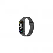 Ремінець для фітнес браслета BeCover Metal для Xiaomi Mi Smart Band 7 Black (707493) (UA)