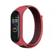 Ремешок для фитнес браслета BeCover Nylon Style для Xiaomi Mi Smart Band 5/6 Black-Red (705416) (UA)