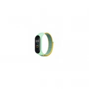 Ремешок для фитнес браслета BeCover Nylon Style для Xiaomi Mi Smart Band 5/6 Green-Yellow (705420) (UA)