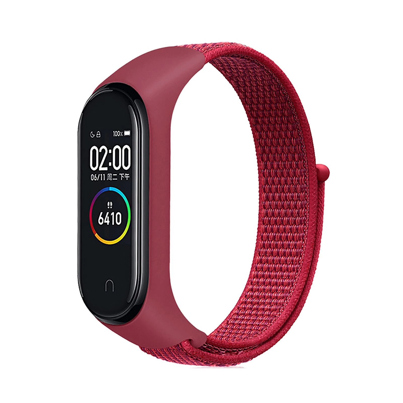 Ремешок для фитнес браслета BeCover Nylon Style для Xiaomi Mi Smart Band 5/6 Red (705431) (UA)