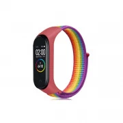 Ремінець для фітнес браслета BeCover Nylon Style для Xiaomi Mi Smart Band 7 Red-Rainbow (707669) (UA)