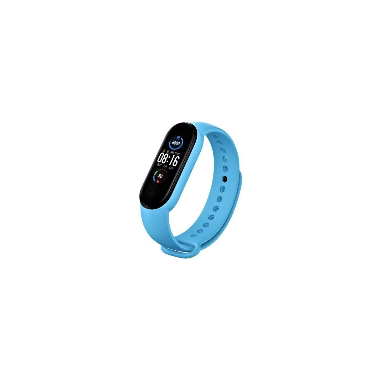Ремешок для фитнес браслета BeCover Silicone для Xiaomi Mi Smart Band 5/6/7 Light Blue (707653) (UA)