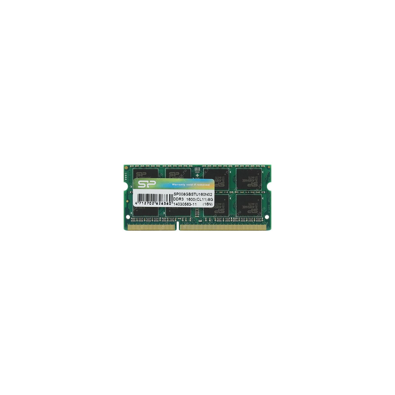 Оперативная память SoDIMM DDR3 8GB 1600 MHz Silicon Power (SP008GBSTU160N02) (UA)