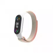 Ремешок для фитнес браслета Armorstandart нейлоновый для Xiaomi Mi Band 7/6/5/4 White/Red (ARM67846) (UA)