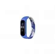 Ремінець для фітнес браслета BeCover Elastic Nylon Style для Xiaomi Mi Smart Band 5/6 (Size M) Blue-White (706151) (UA)