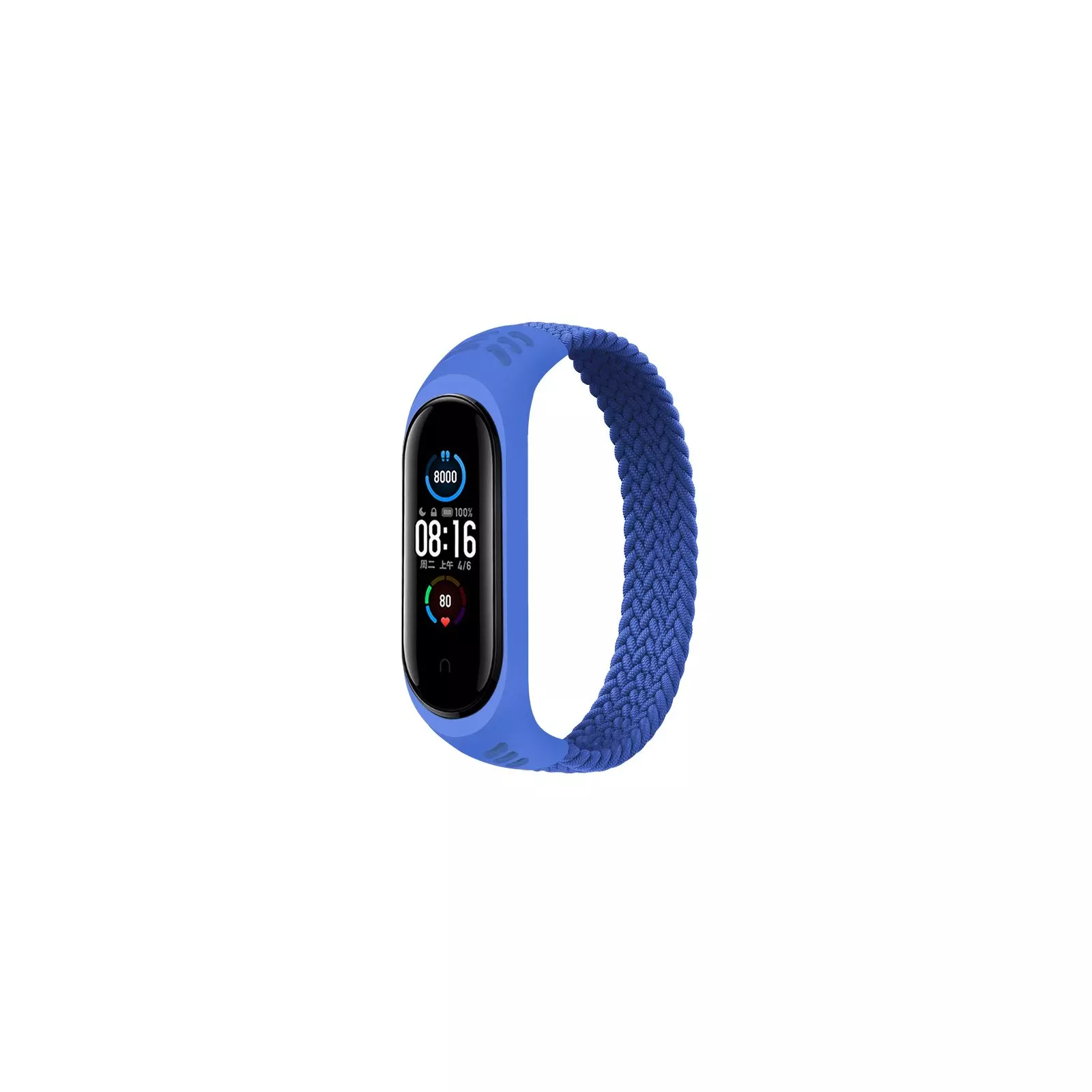 Ремешок для фитнес браслета BeCover Elastic Nylon Style для Xiaomi Mi Smart Band 5/6 (Size S) Deep Blue (706138) (UA)