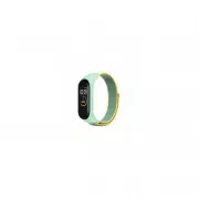 Ремінець для фітнес браслета BeCover Nylon Style для Xiaomi Mi Smart Band 5/6 Green-Yellow (705420) (UA)