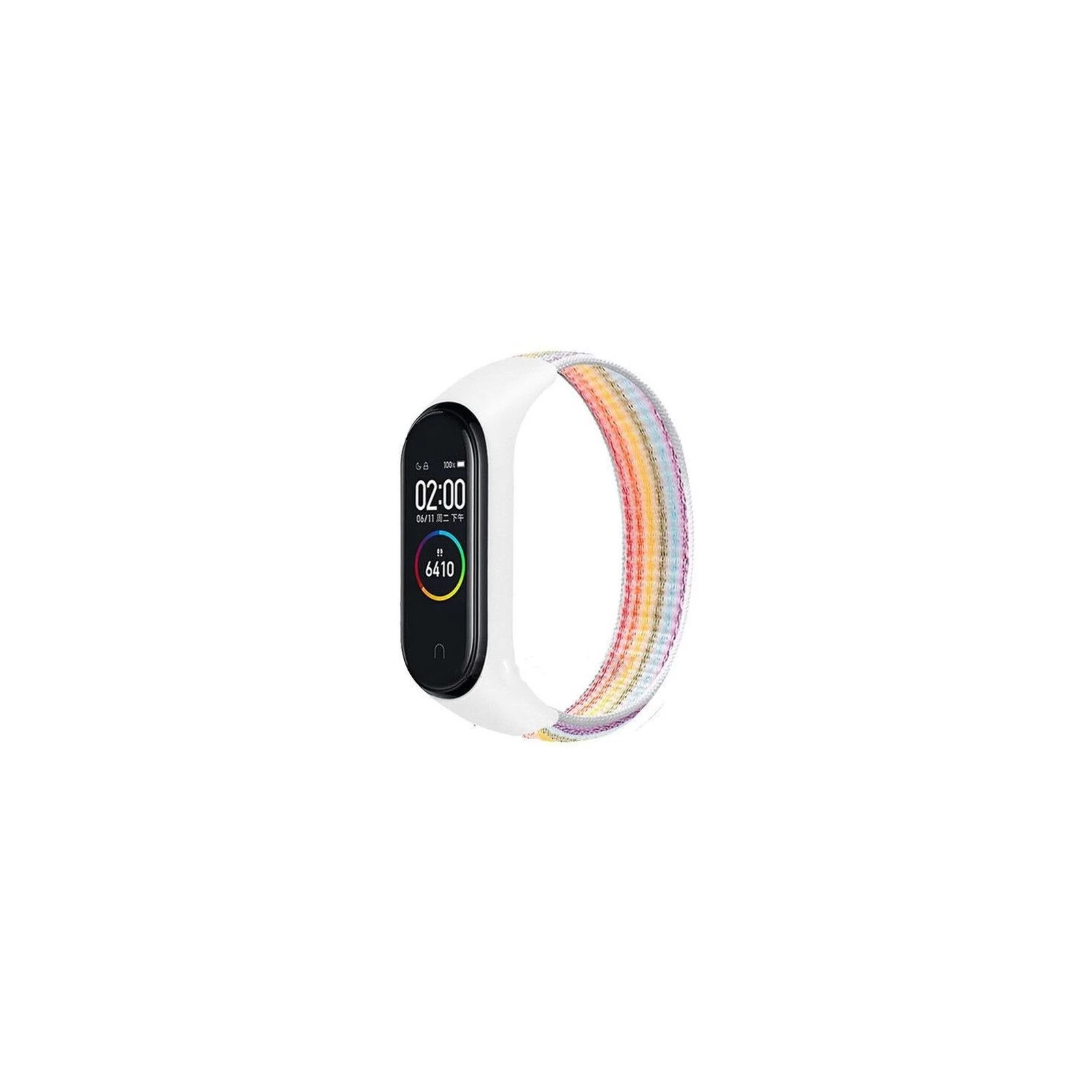 Ремінець для фітнес браслета BeCover Nylon Style для Xiaomi Mi Smart Band 7 Rainbow (707668) (UA)
