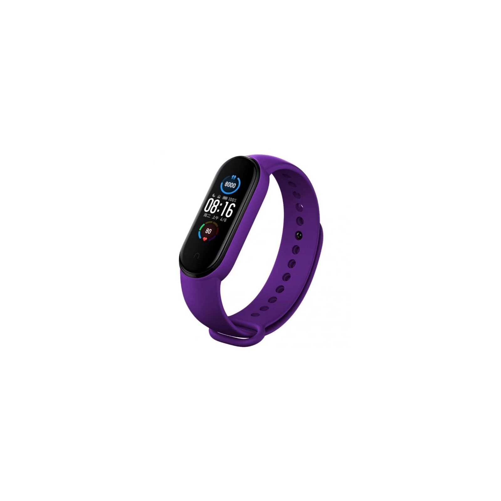 Ремешок для фитнес браслета BeCover Silicone для Xiaomi Mi Smart Band 5/6/7 Dark Purple (707654) (UA)